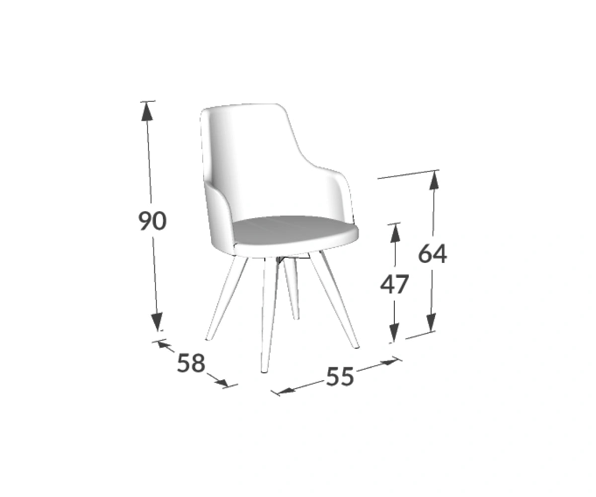 Cadeira Ella C/ braços - (Sob Consulta)